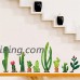 Rumas 9Pcs Cactus Wall Decals for Living Room Bedroom - Art DIY Wall Stickers for Kids Room Nursery Kindergarten - Bathroom Decor - Office Decor - Removable Wall Murals (Multicolor) - B07GRYFM2B